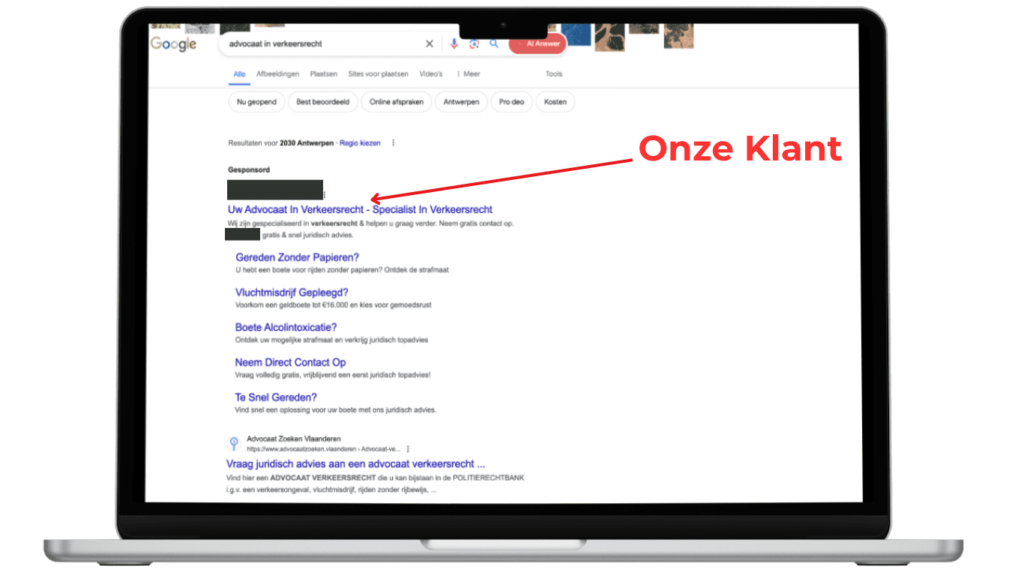 Lokale Ads voor advocatenkantoren